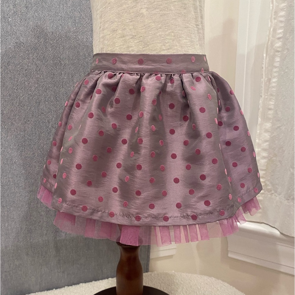 Cherokee Pink and Purple Polka Dot Skirt
